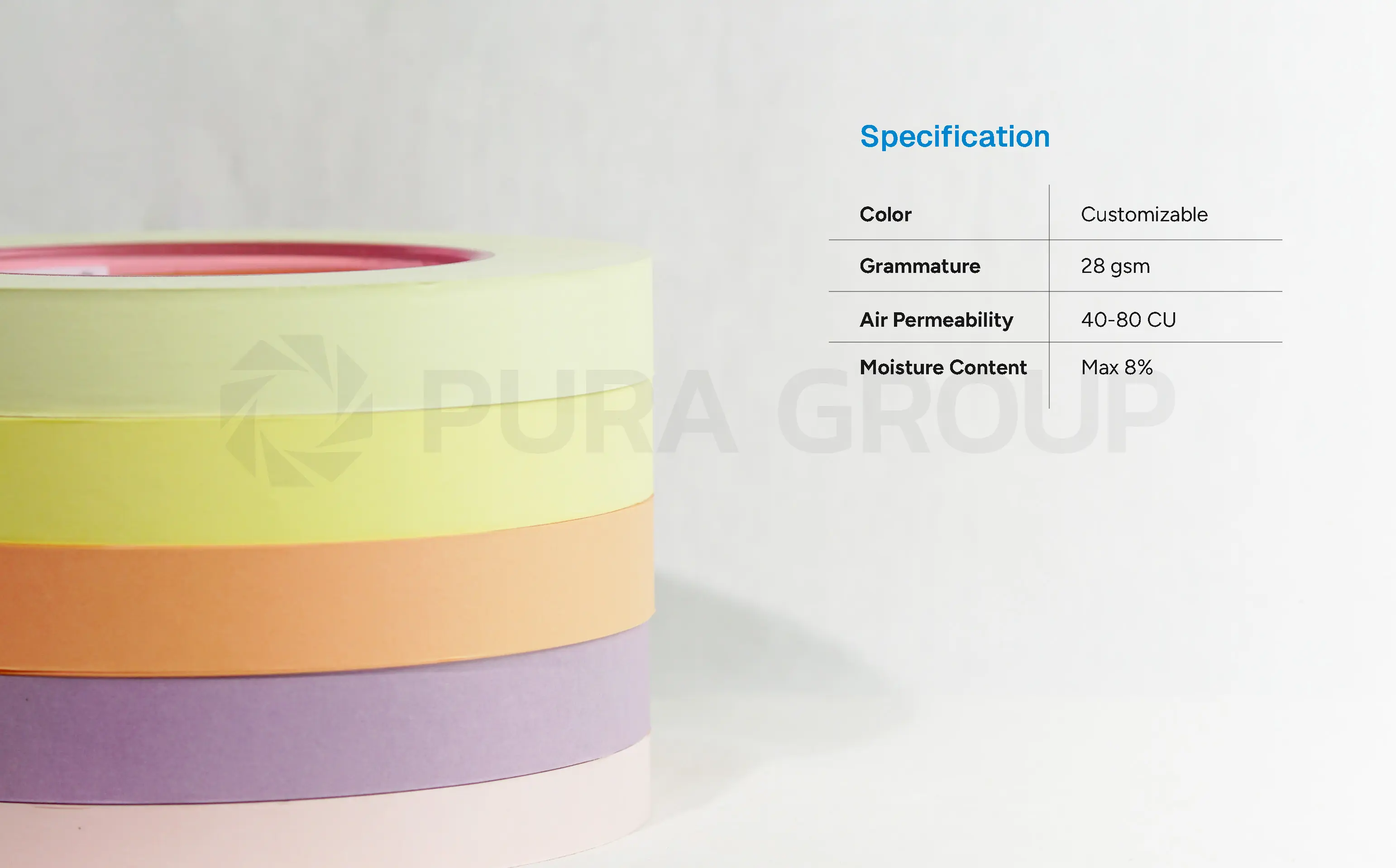 Colored Cigarette Paper - Detail Image Pura MICS